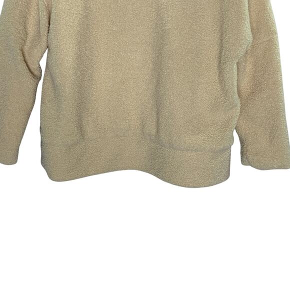 Tuckernuck XS Cream Rollins Funnel Neck Sweater Faux Sherpa Fuzzy Cozy Neutral - Picture 6 of 9